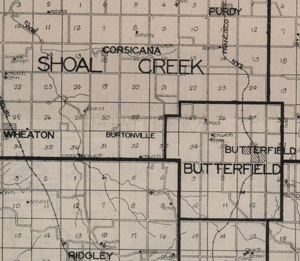 Burtonville 1930 map